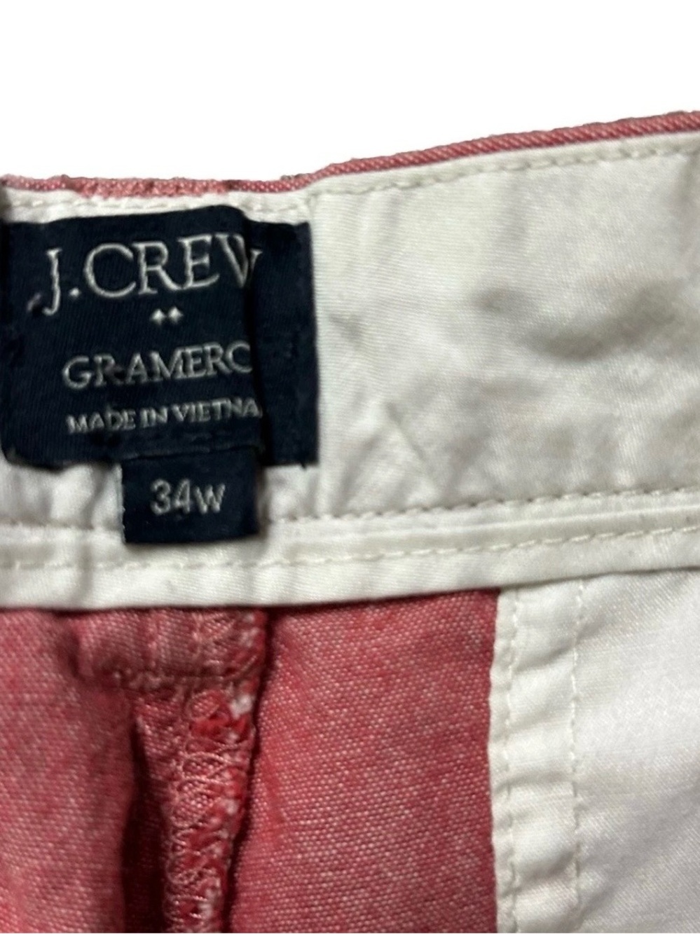 Men’s J. Crew Gramercy Salmon Summer Shorts Size 34 - Picture 3 of 4